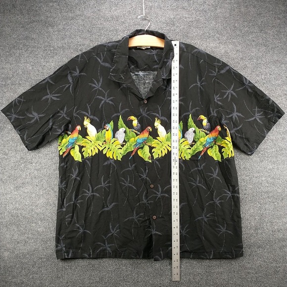 Aloha Republic Men's Button-Up Shirt Multi 3XL Short Sleeve Parrot Hawaiian - Picture 11 of 13
